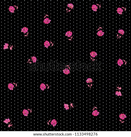 Black And White And Pink Polka Dot Background