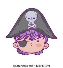 little pirate head fairytale character