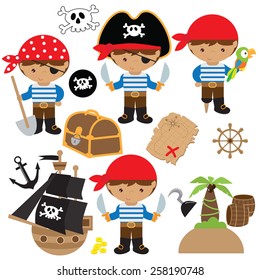 Little pirate vector illustration