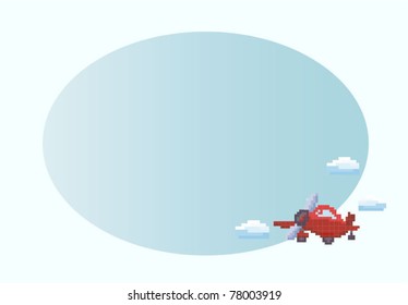 little pixel plane with text area