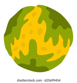 Little planet icon flat isolated on white background vector illustration