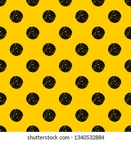 Little planet pattern seamless vector repeat geometric yellow for any design
