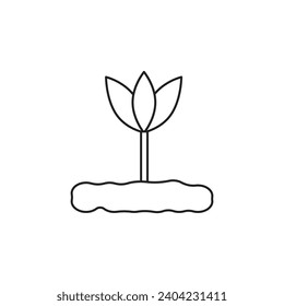 little plant vector type icon
