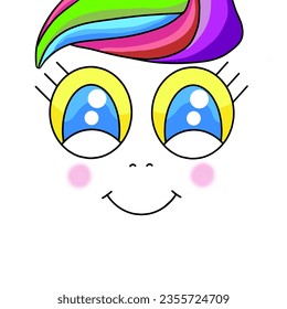 little pony head character background illustration