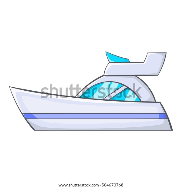 Little Powerboat Icon Cartoon Illustration Little Stock Vector (Royalty ...