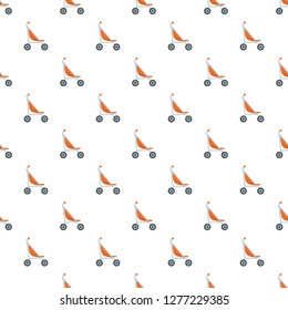 Little pram pattern seamless vector repeat for any web design