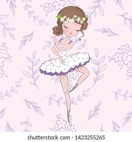 pequeña ilustración vectorial de bailarina bonita