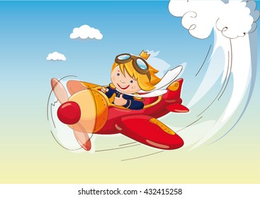 Little Prince flying on the plane