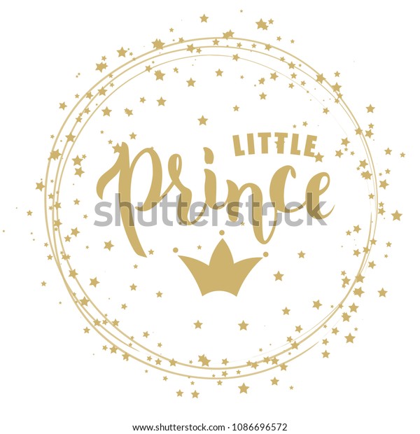 Little Prince Hand Lettering Text On Stock Vector Royalty Free