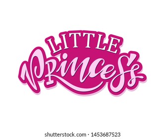 Little prince Little Princess - cute hand drawn doodle lettering label art poster banner