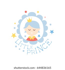 Little prince print, colorful hand drawn vector Illustration