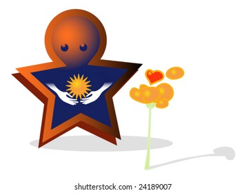 little prince with star