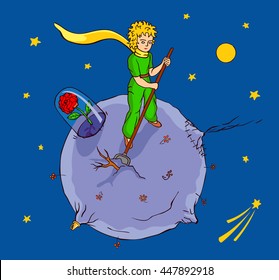 The little Prince works on his planet