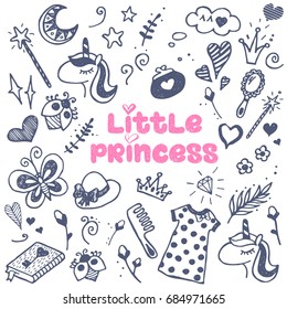 Little princess attributes set.