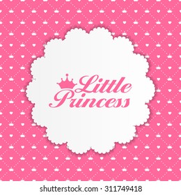 Little Princess Background Vector Illustration EPS10
