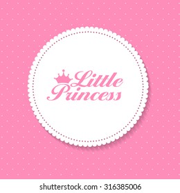 Little Princess Background Vector Illustration EPS10