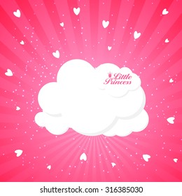 Little Princess Background Vector Illustration EPS10