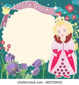 Little Princess Background Vector Illustration EPS10

