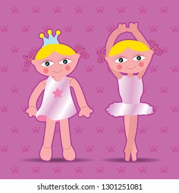 LITTLE PRINCESS AND LITTLE BALLET DANCER