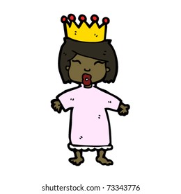 caricatura de princesa pequeña