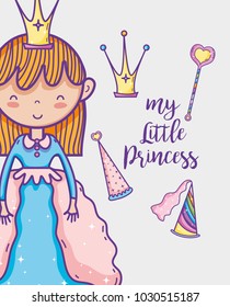 Little princess cute hand drawing cartoon