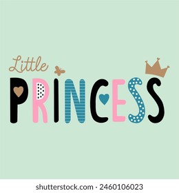 LITTLE PRINCESS Design for girls t-shirts