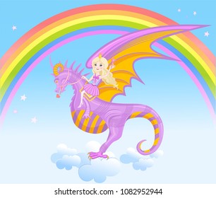 Little princess and dragon