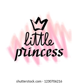  Little Princess. Hand drawn  vector lettering.