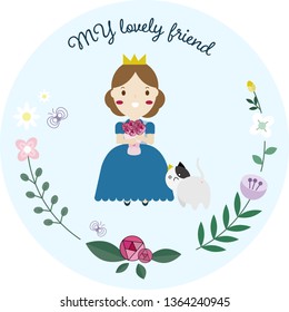 little princess and her cat