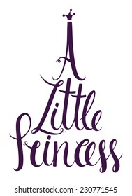 A Little Princess lettering design card