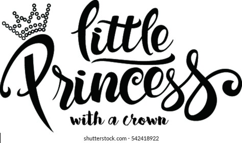  Little Princess lettering design, vector illustration