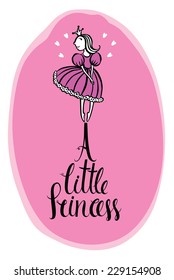 A little princess pink design card