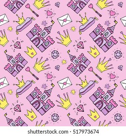 Little princess seamless pattern.