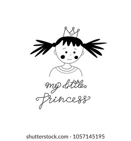 Little princess vector illustration