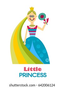 Little princess vector illustration