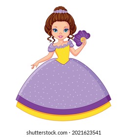 Little Princess Violets Vector Cartoon Illustration Stock Vector ...