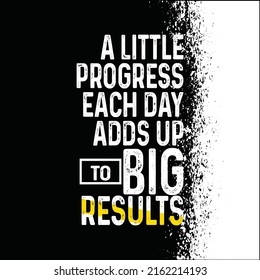 Little Progress Each Day Adds Big Stock Vector (Royalty Free ...