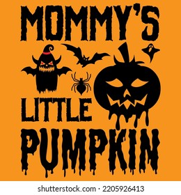 Mommy’s Little Pumpkin Halloween t-shirt design