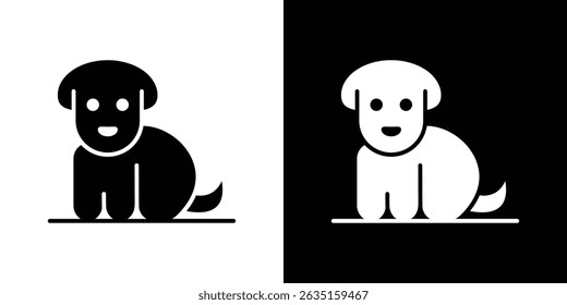 Little puppy icon concept, vector illustration