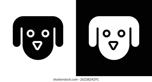 Little puppy icon for logo web mobile app UI design.