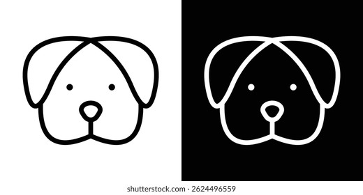 Little puppy icon. Logotype vector set