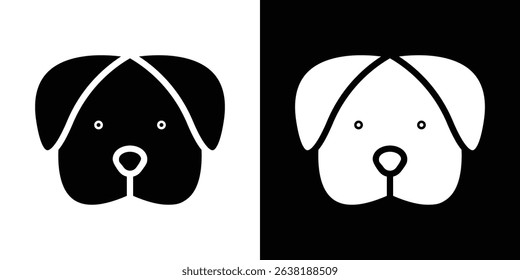 Little puppy icon Vector in flat style. Collection silhouettes