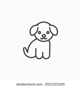 Little puppy icon vector illustration. EPS10
