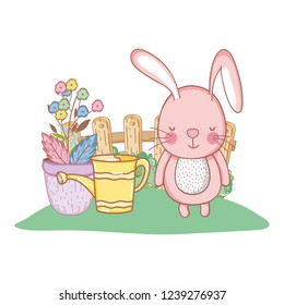 little rabbit in the garden