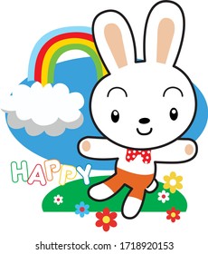 LITTLE RABBIT IMAGE FOR T SHIRT MODEL