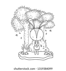 little rabbit in the landscape