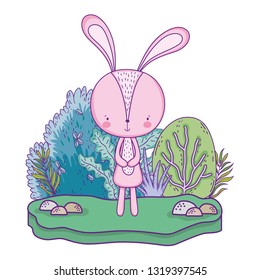 little rabbit in the landscape