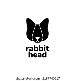 little rabbit short ears logo design