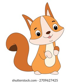 Un pequeño conejo sonriendo Ilustración vectorial de dibujos animados