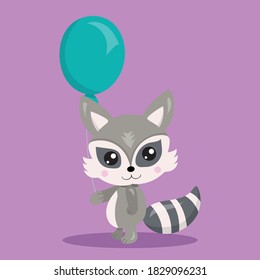 little racoon design vector illustration